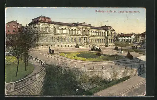 AK Kaiserslautern, Gewerbemuseum mit Grünanlage