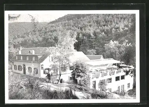 AK Klingenmünster, Gasthaus mit Terrasse