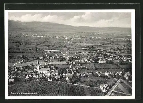 AK Edesheim / Pfalz, Gesamtansicht aus der Vogelschau