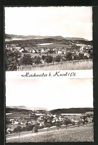 AK Herchweiler b. Kusel /Pf., Panorama mit Weitsicht