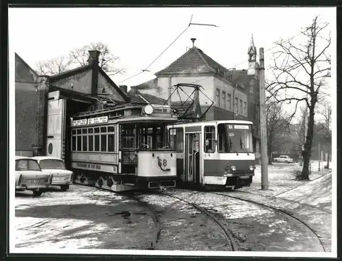 Fotografie unbekannter Fotograf, Ansicht Berlin, Alt-Schmöckwitz, Strassenbahn-Triebwagen Nr. 68, Museumszug