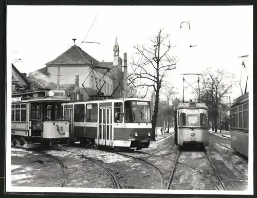 Fotografie unbekannter Fotograf, Ansicht Berlin, Alt-Schmöckwitz, Strassenbahn-Triebwagen 68 Richtung Stettiner Bahnhof