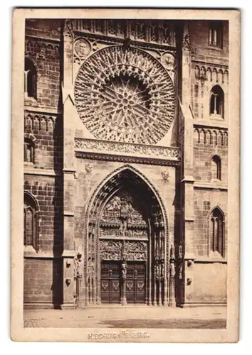 Fotografie Chn. König, Nürnberg, Ansicht Nürnberg, Portal der Lorenzkirche