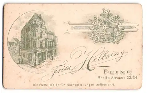 Fotografie Fritz Helbsing, Peine, Breite Str. 33 /34, Ansicht Peine, Partie am Ateliersgebäude