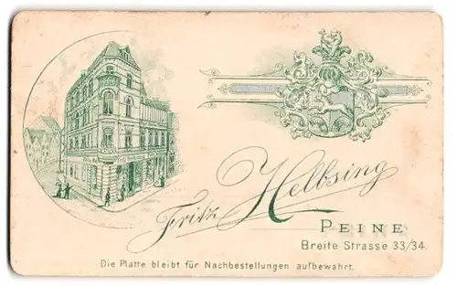 Fotografie Fritz Helbsing, Peine, Breite Str. 33 /34, Ansicht Peine, Partie am Ateliersgebäude