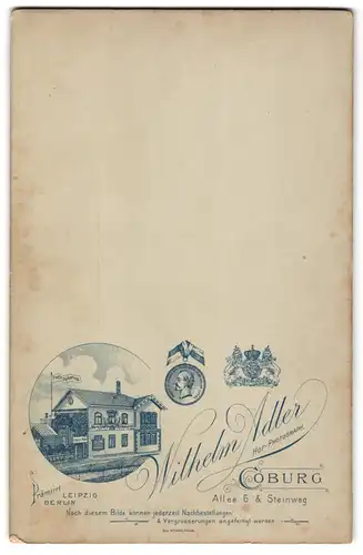 Fotografie Wilhelm Adler, Coburg, Allee 6, Ansicht Coburg, Gebäudes des Fotografischen Ateliers