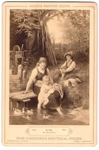 Fotografie Franz Hanfstaengl, München, Gemälde R. Epp: Du Hasenfuss !