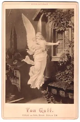 Fotografie Carl Brack, Berlin, Herm. Kaulbach: Von Gott, Engel bring Neugeborenes