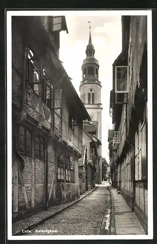 AK Celle, Blick in die Strasse Kalandgasse