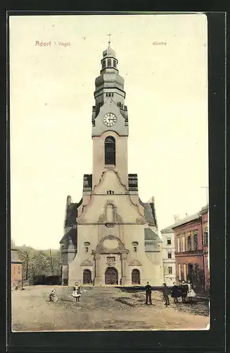 AK Adorf i. V., an der Kirche