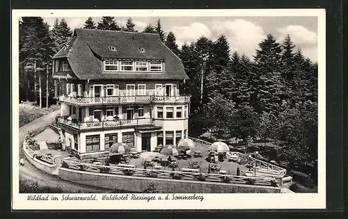 AK Wildbad im Schwarzwald, Waldhotel Riexinger a. d. Sommerberg