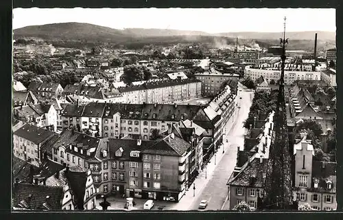 AK Kaiserslautern, Teilansicht mit Rundbau und Strassenpartie