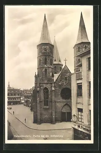 AK Kaiserslautern, Partie bei der Stiftskirche mit Geschäften