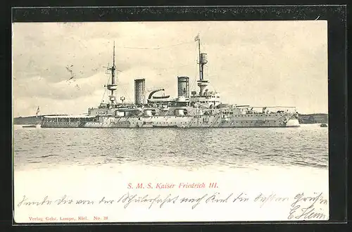 AK S. M. S. Kaiser Friedrich III