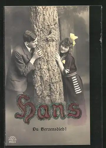 AK Du Herzensdieb!, Namenstag Hans