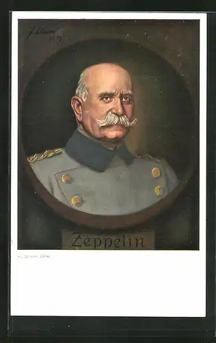 AK Portrait Graf Zeppelin in Uniform