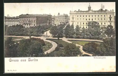 AK Berlin, Wilhelmsplatz mit Denkmal