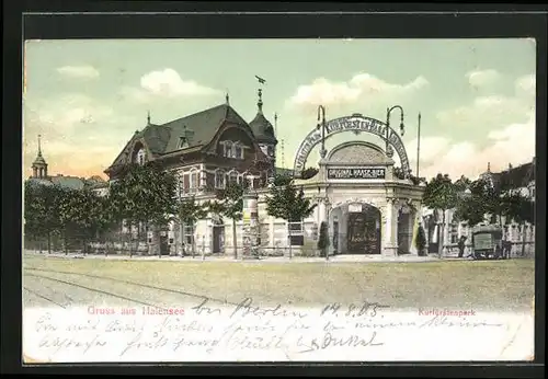 AK Berlin-Halensee, Eingang zum Kurfürstenpark