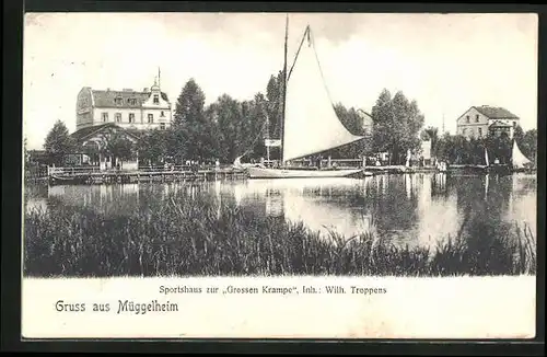 AK Berlin-Müggelheim, Sportshaus zur Grossen Krampe, Inh. Wilh. Troppens