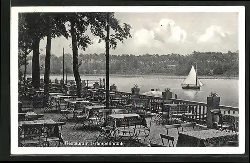 AK Berlin-Müggelheim, Restaurant Krampenmühle, Bes. Paul Czernefsky