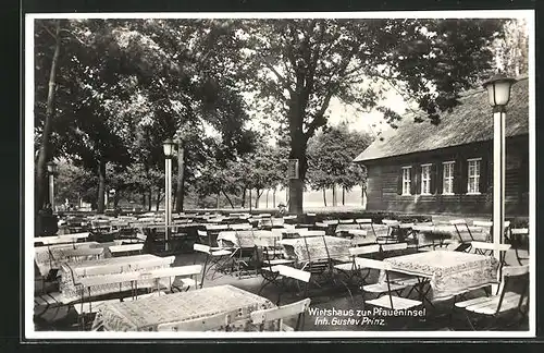 AK Berlin-Wannsee, Gasthaus zur Pfaueninsel, Inh. Gustav Prinz