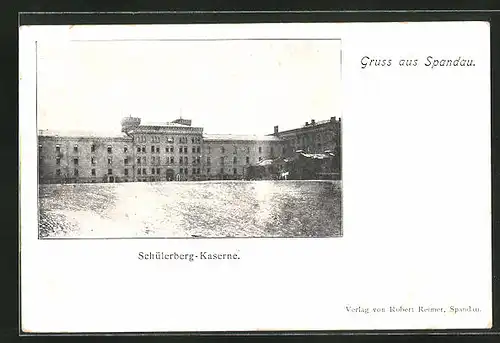 AK Berlin-Spandau, Blick auf die Schülerberg-Kaserne