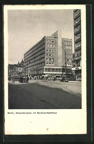 AK Berlin, Berolina-Hochhaus am Alexanderplatz