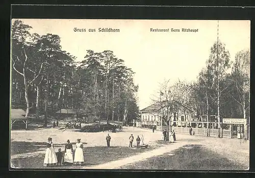 AK Berlin-Grunewald, Schildhorn Restaurant von Hans Ritzhaupt