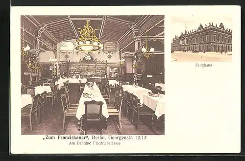 AK Berlin, Restaurant Zum Franciskaner, Georgenstrasse 12 /13, Zeughaus