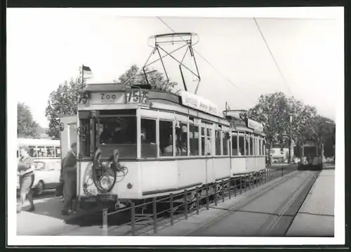 Fotografie Strassenbahn-Triebwagen Nr. 3586, Linie 75 Richtung Zoo - Kantstrasse