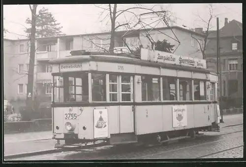 Fotografie Strassenbahn-Triebwagen Nr. 3755, BVG-Betriebsfahrt in Berlin