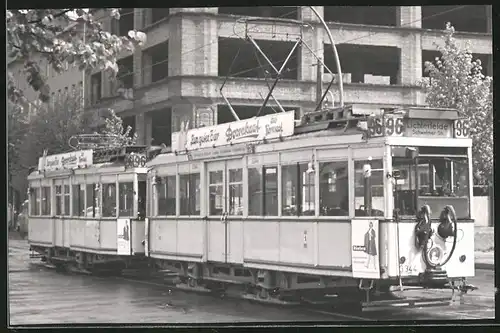 Fotografie unbekannter Fotograf, Ansicht Berlin, Lindenstrasse, Strassenbahn-Triebwagen Nr. 3344 Richtung Lichterfelde