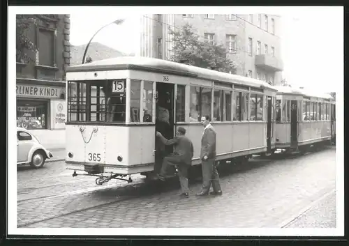 Fotografie Strassenbahn-Triebwagen Nr. 365 Linie 15, BVG-Berlin