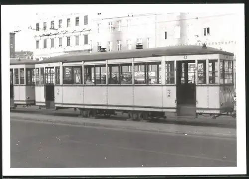 Fotografie unbekannter Fotograf, Ansicht Berlin, Hermannnplatz, Strassenbahn-Triebwagen Nr. 63