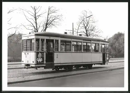Fotografie Strassenbahn-Triebwagen Nr. 51 der BVG in Berlin