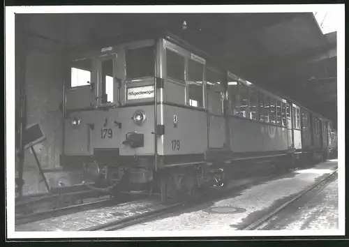 Fotografie unbekannter Fotograf, Ansicht Berlin-Grunewald, U-Bahn Triebwagen Nr. 179 Hilfsgerätewagen