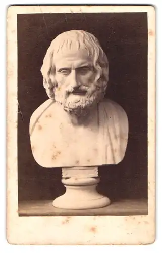 Fotografie unbekannter Fotograf und Ort, Portrait Büste von Euripides