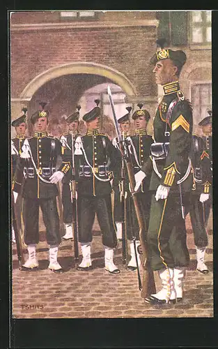 Künstler-AK Garderegiment Jagers, niederländische Soldaten