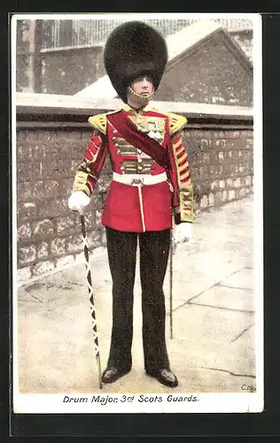 AK Drum Major 3rd Scots Guards, britischer Major in Uniform