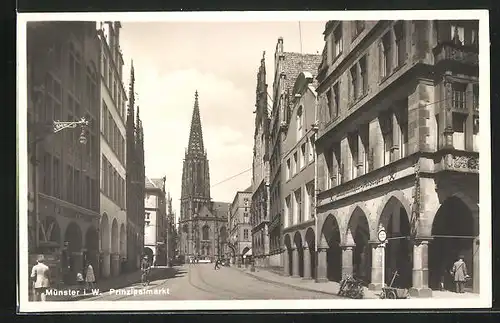 AK Münster i.W., Prinzipalmarkt, Rathaus