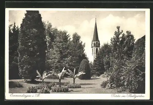 AK Emmendingen i.B., Partie im Stadtgarten