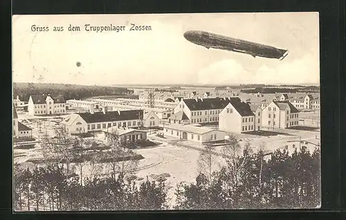 AK Zossen, Zeppelin über dem Truppenlager