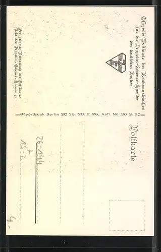 Künstler-AK Otto Amtsberg: Zeppelin über unruhiger See