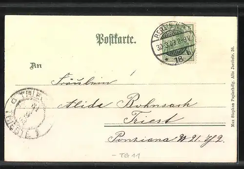 Künstler-AK Berlin-Tiergarten, Reichstagsgebäude und Siegessäule