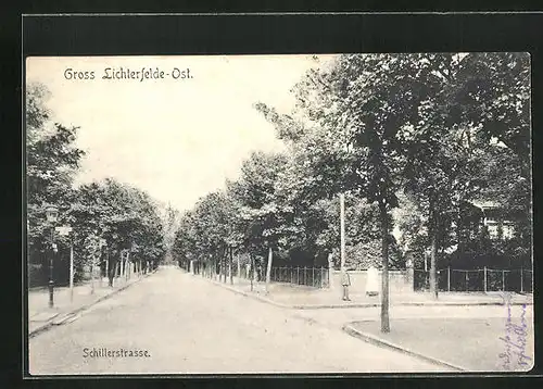 AK Berlin-Lichterfelde, Partie aus der Schillerstrasse