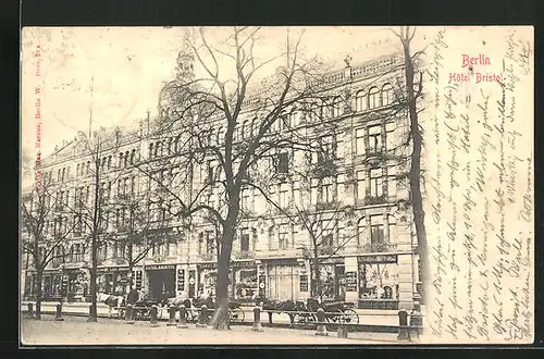 AK Berlin, Hôtel Bristol mit Geschäften