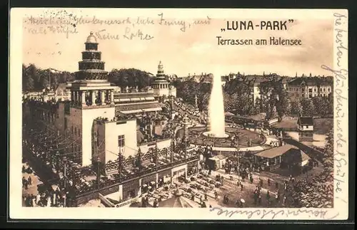 AK Berlin, Lunapark mit Terrassen am Halensee