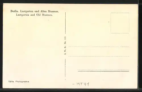 AK Berlin, Lustgarten und Altes Museum