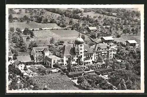 AK Zizers b. Chur, Fliegeraufnahme vom St. Johannes-Stift