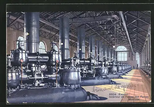 AK Genève, Intérieur de l`usine des Forces Motrices